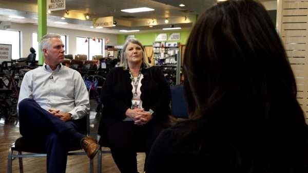Alpine Home Medical President Scott Maughan (left) and Director of Clinical Services Sherry Mildenberger (right).