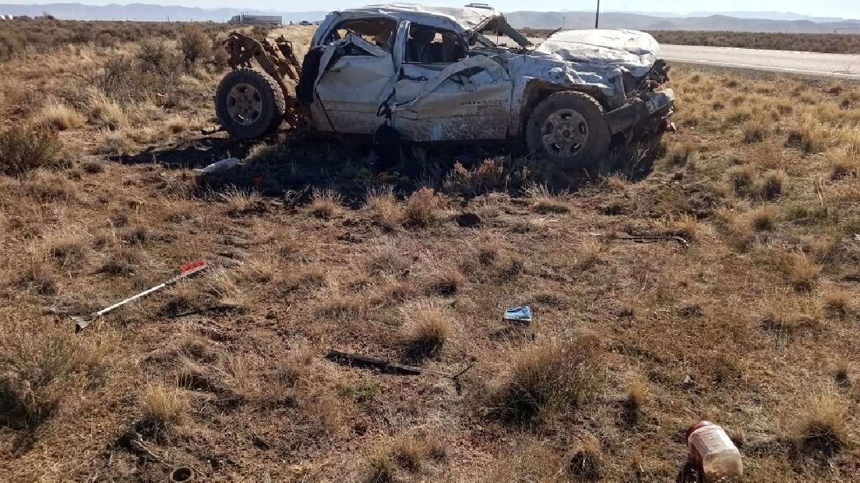 Two teens were killed and three injured after a crash Thursday morning near Beryl in Iron County.