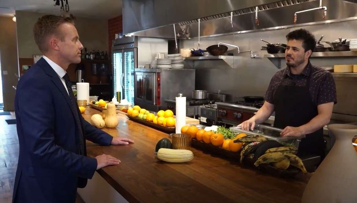 Ladd Egan talks to Samuel Oteo, owner of Lola on 9th and 9th in Salt Lake City.