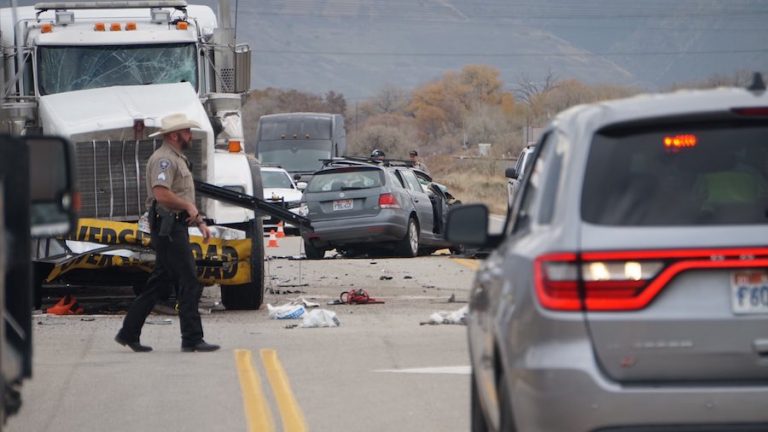 Three people were injured in a crash in Ogden Friday morning. 
