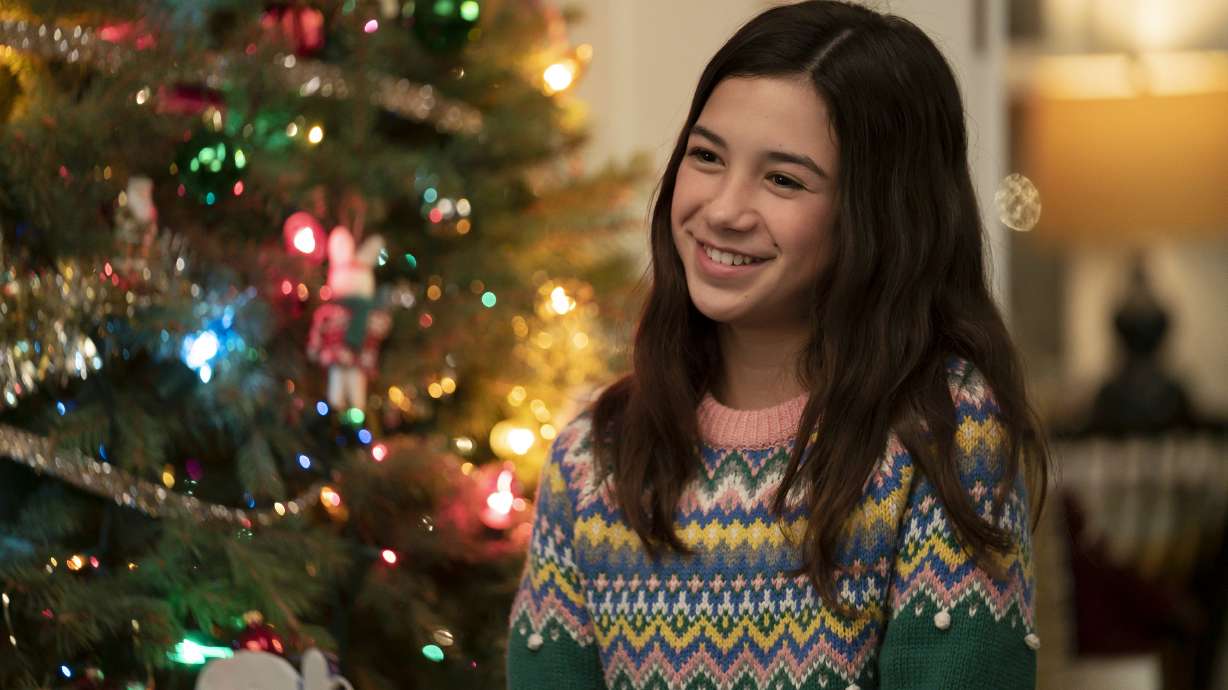 Scarlett Estevez in a scene from "Christmas Again," a holiday film premiering Dec. 3 on Disney Channel.
