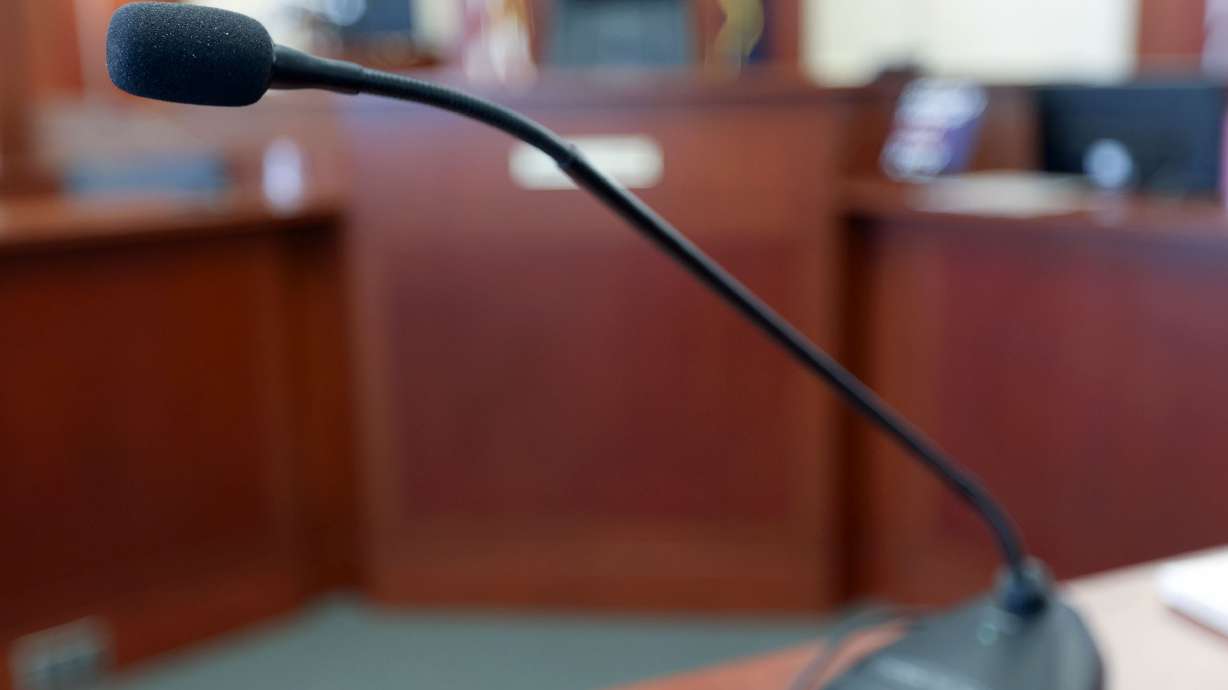 A courtroom in the Matheson Courthouse in Salt Lake City is pictured on Jan. 22.