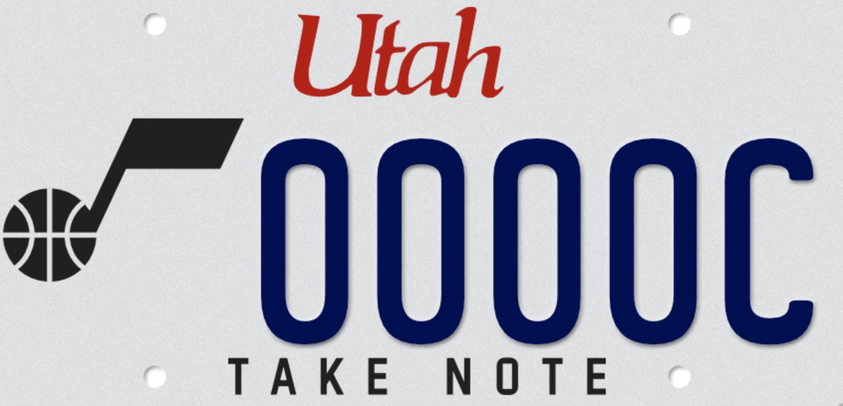 The design of the new Utah Jazz license plate unveiled Wednesday.