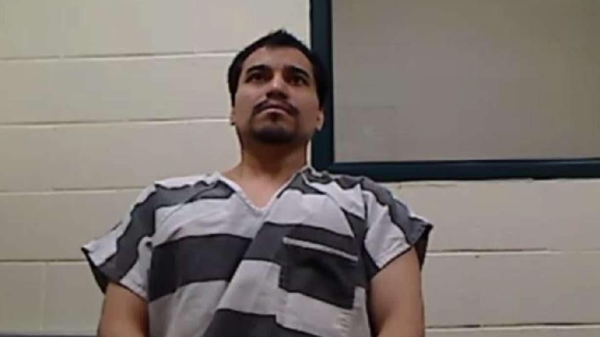 Victor Manuel Hernandez, of St. George, who was convicted of murder, appears in 5th District Court for sentencing via video Tuesday.