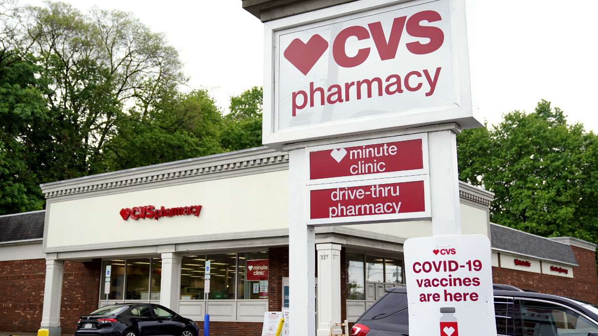 A CVS Pharmacy in Mount Lebanon, Pennsylvania, is seen on May 3. CVS Health will close hundreds of drugstores over the next three years, the company said Thursday.