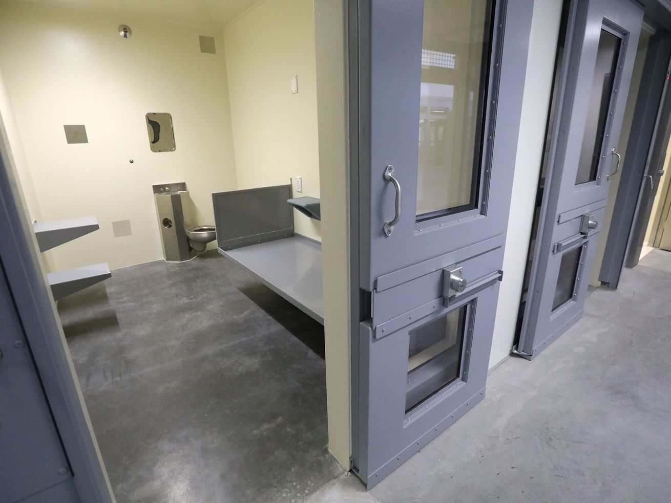 A one-man cell in the men’s maximum security building at the new Utah State Prison in Salt Lake City is pictured on Oct. 21. Utah is closing in on the final chapters of the yearslong, controversial saga of building a whole new prison from scratch.