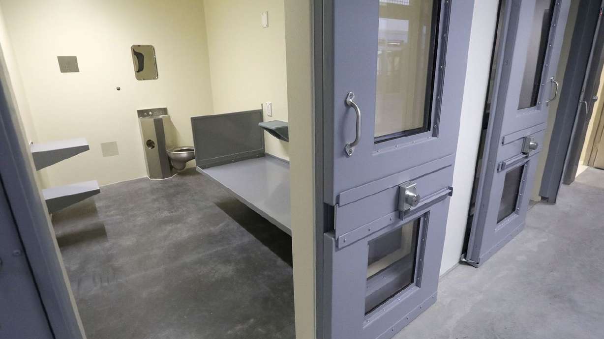 A one-man cell in the men’s maximum security building at the new Utah State Prison in Salt Lake City is pictured on Oct. 21, 2021. A legislative audit blames recent "serious crimes" committed by people on probation or parole on high turnover rates and inexperience at one of the state's parole boards.