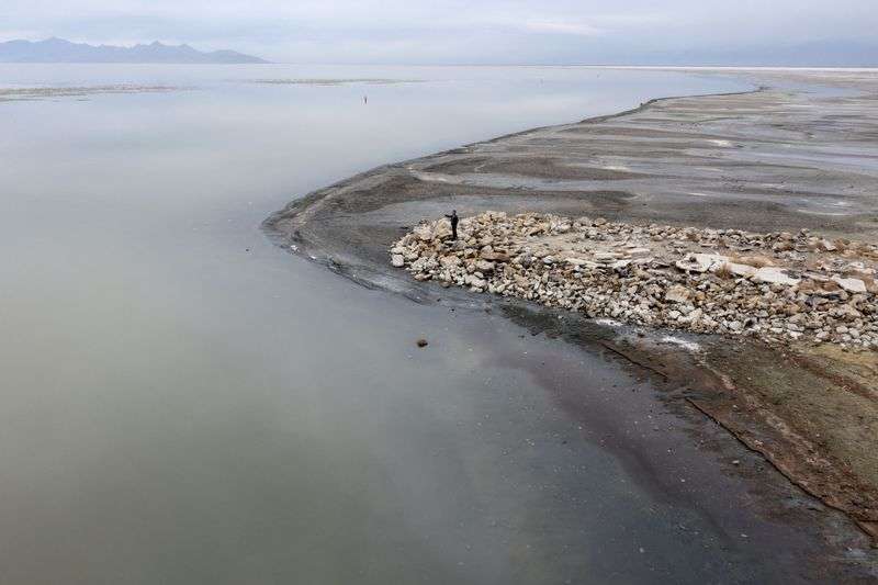 The Great Salt Lake is pictured on Friday. Sponsored by Rep. Blake Moore, R-Utah, the Saline Lake
Ecosystems in the bipartisan Great Basin States Program Act passed
the House Committee on Natural Resources with unanimous
support.