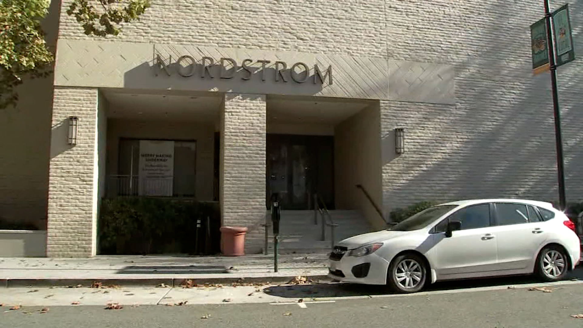 Three suspects were arrested Saturday night after dozens ransacked a Nordstrom department store near San Francisco in what police are calling a "smash-and-grab" incident.