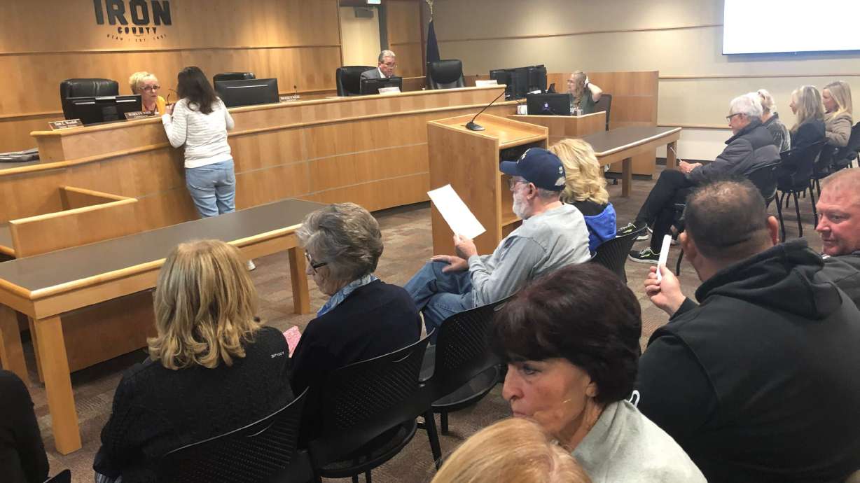 Approximately 50 people attended an Iron County Commission meeting in Parowan on Monday to speak about a proposed new county jail.