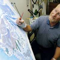 If you made it to the bottom of a ski resort, chances are this artist showed you the way