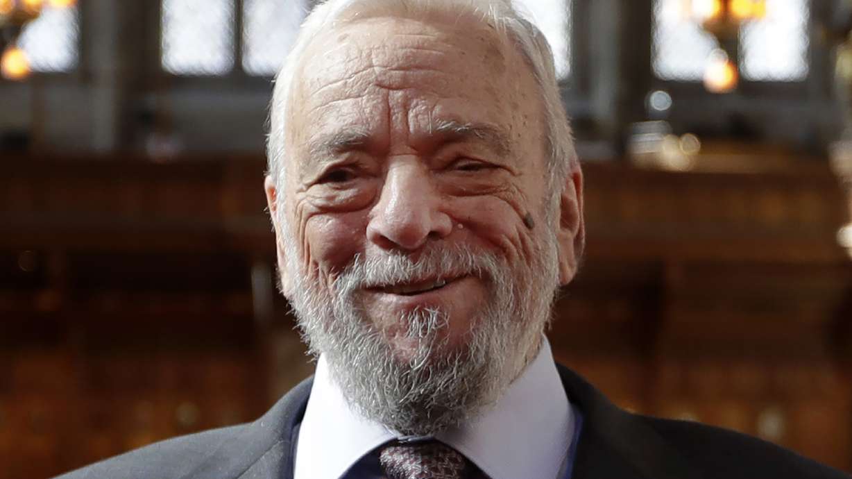 Composer and lyricist Stephen Sondheim poses after being awarded the Freedom of the City of London Sept. 27, 2018. Sondheim died Friday at his home in Roxbury, Conn.