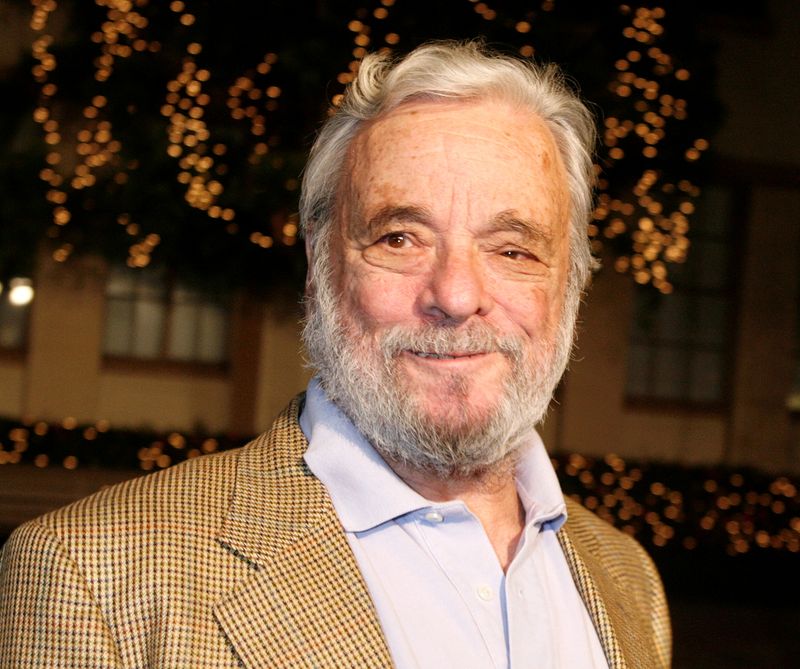 Stephen Sondheim poses as he arrives at a special screening of the DreamWorks Pictures film "Sweeney Todd The Demon Barber of Fleet Street" at Paramount Studios in Hollywood, California Dec. 5, 2007.