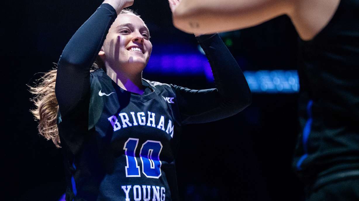 Tegan Graham during a BYU women's basketball game, Nov.r 4, 2021 at the Marriott Center in Provo.