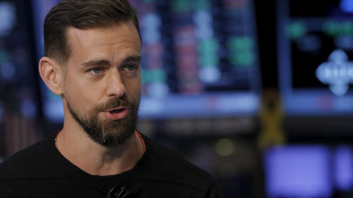 Jack Dorsey, CEO of Twitter, speaks during an interview with CNBC following the IPO for Square Inc., on the floor of the New York Stock Exchange Nov. 19, 2015. On Monday, it was announced he was stepping down as CEO.