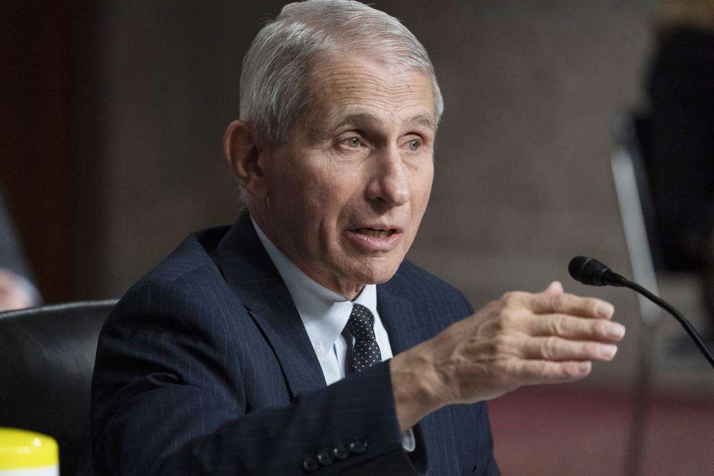 Dr. Anthony Fauci, director of the National Institute of Allergy and Infectious Diseases speaks on Capitol Hill, Nov. 4, in Washington, D.C. Biden will not immediately push for more restrictions to stop the spread of the omicron COVID-19 variant, his chief medical adviser said.