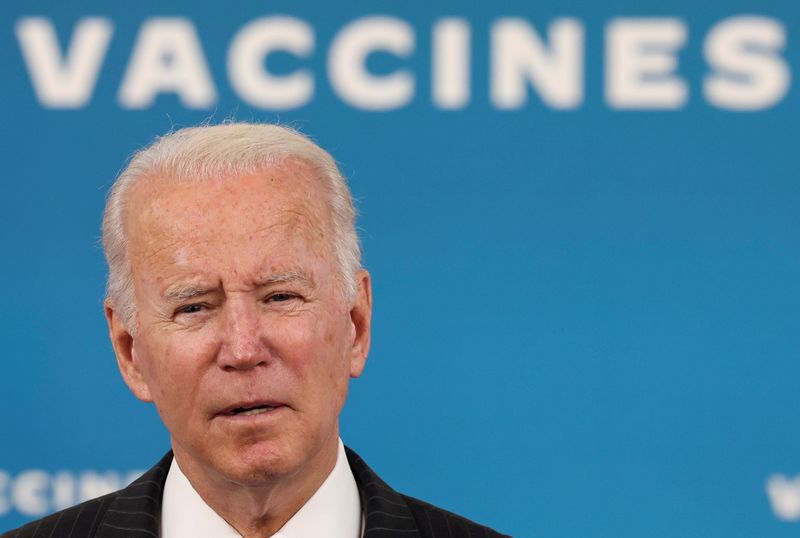 President Joe Biden delivers remarks on the authorization of the COVID-19 vaccine for kids ages 5 to 11 at the White House on Nov. 3. A federal judge on Monday blocked in 10 states a Biden administration vaccine rule.
