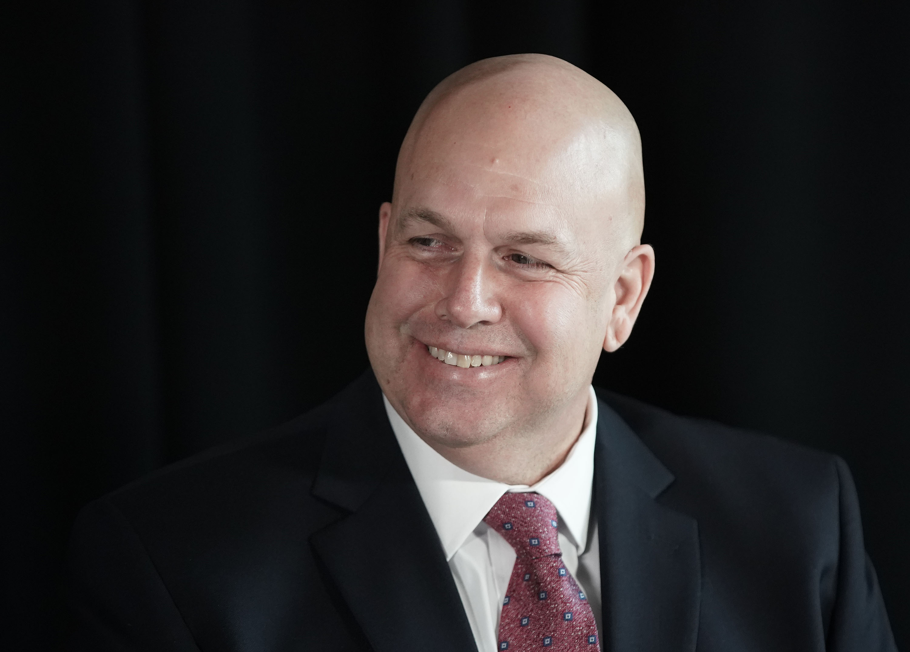 New Provo Police Chief Fred Ross smiles while speaking in Provo on Tuesday.