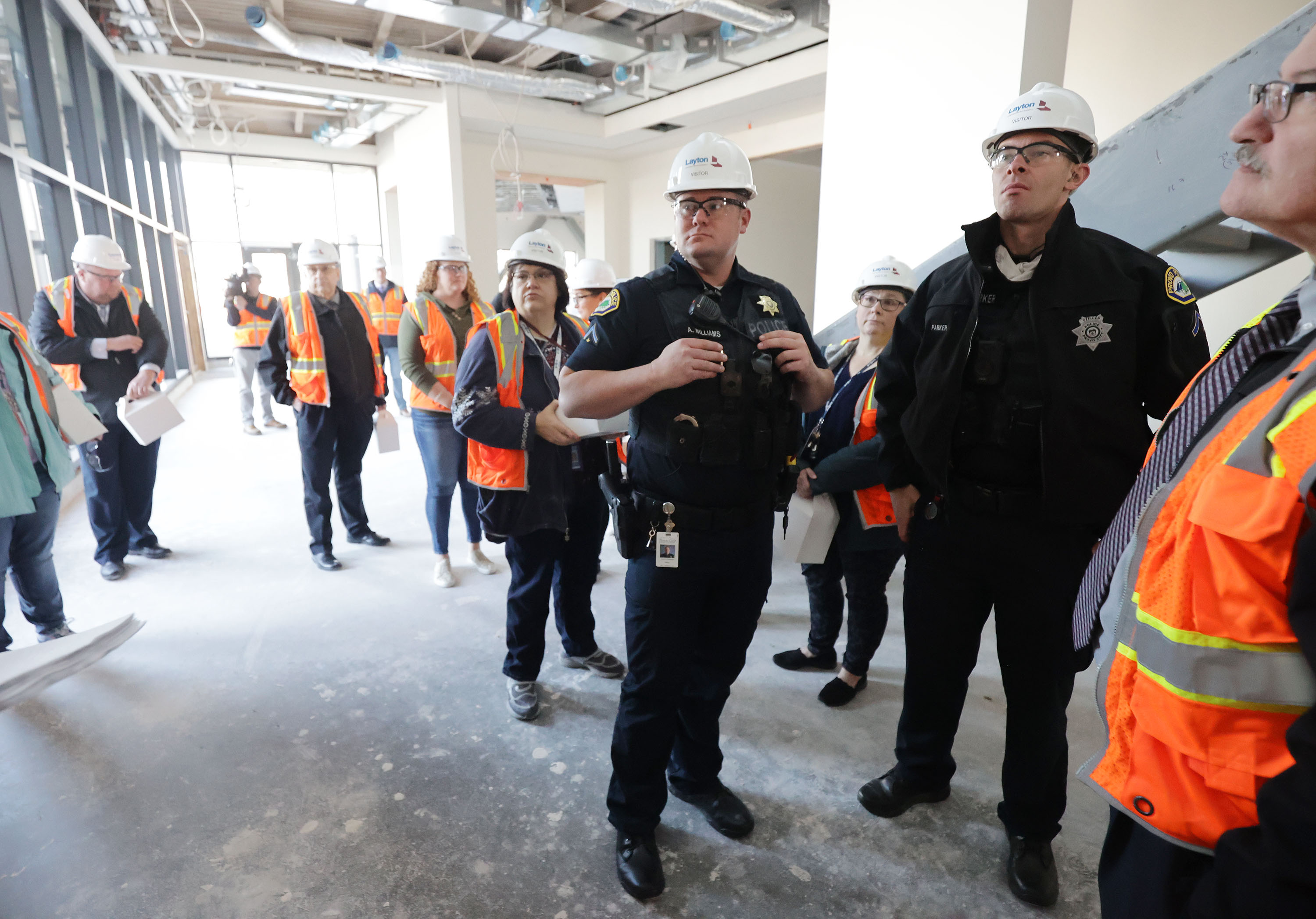 Tours are given during construction of the future public safety building in Provo on Tuesday.