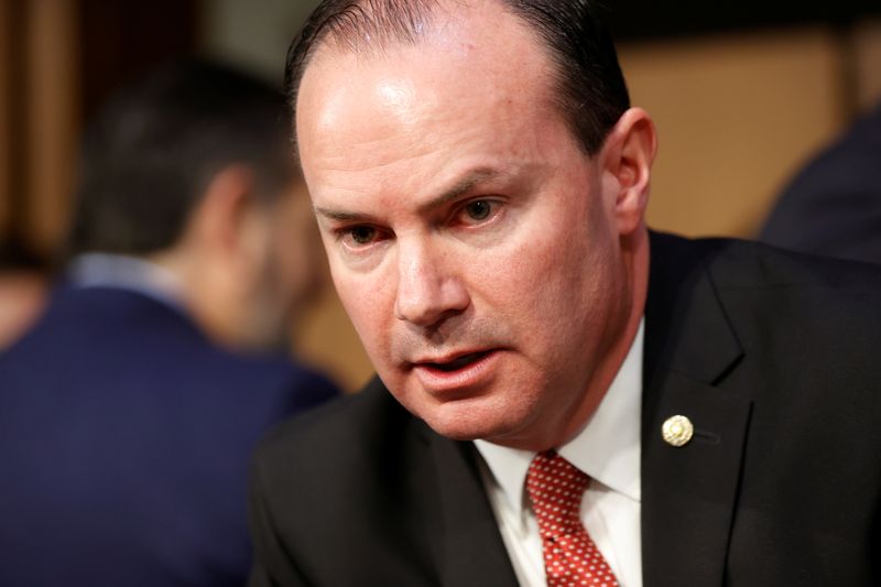 Sen. Mike Lee, R-Utah, attends a Senate Judiciary Committee meeting at Capitol Hill on Thursday.