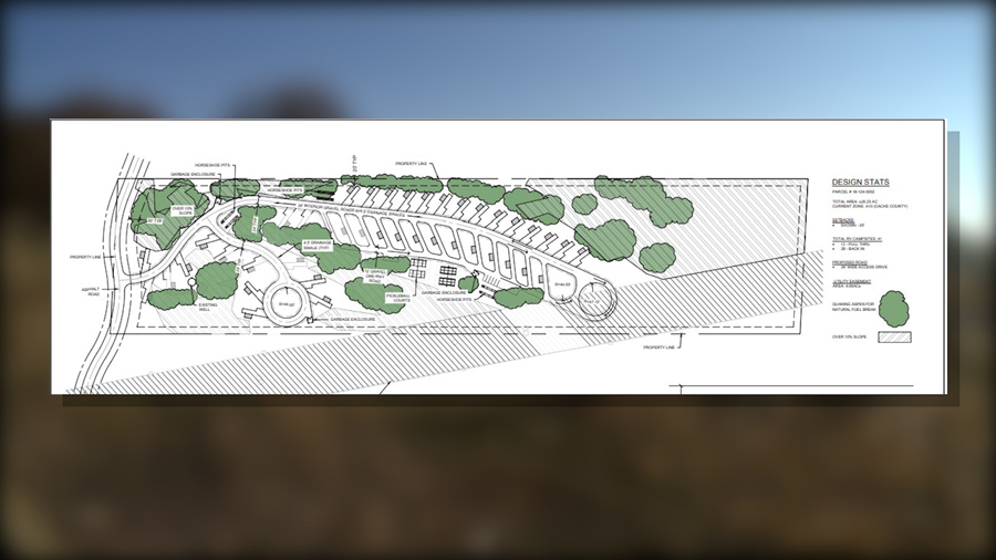 An artist rendering of the proposed RV park and campground in Smithfield.