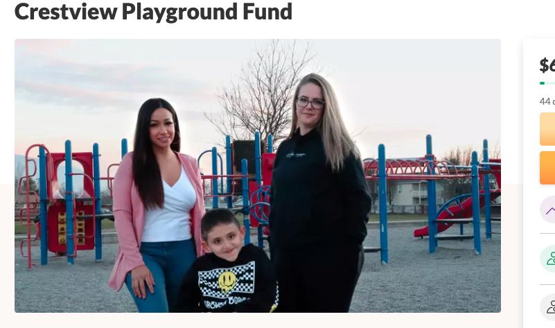 Karina Perez, Mike Suarez and his mom, Amber Suarez, pose for a picture in front of the Crestview Elementary School playground. The community is raising funds for playground renovations after the Granite School District approved an ADA-compliant playground.