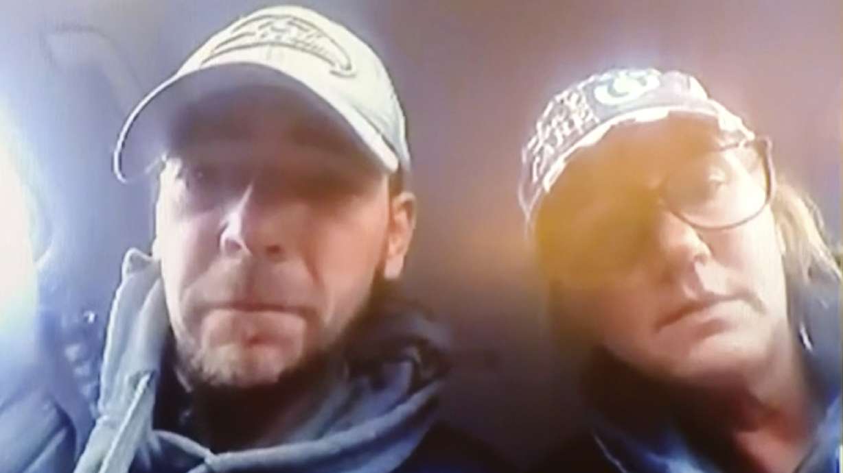 James, left, and Jennifer Crumbley are shown during the video arraignment of their son, Ethan Crumbley in Rochester Hills, Mich., on Wednesday. A prosecutor filed involuntary manslaughter charges Friday against the Crumbleys whose 15-year-old son is accused of killing four students at a Michigan high school.