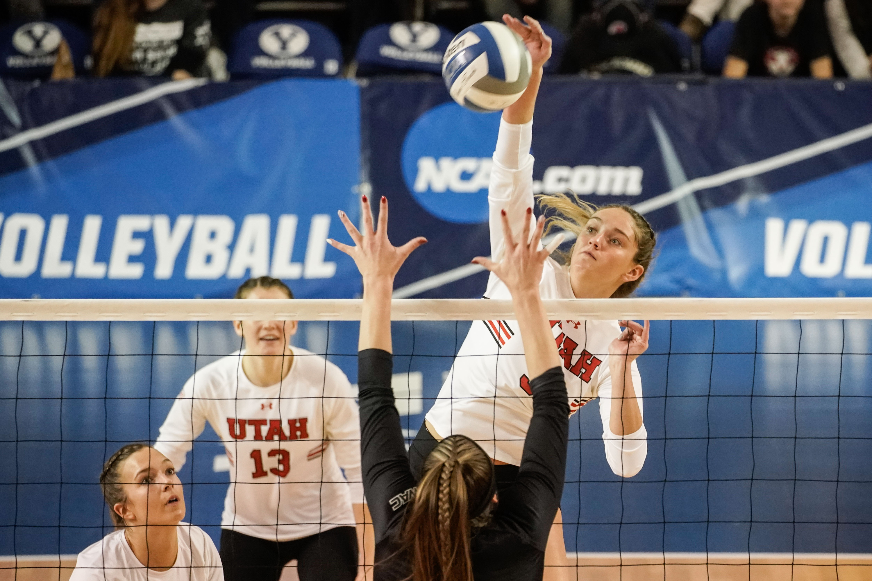Utes advance to 2nd round following 4-set win over Utah Valley