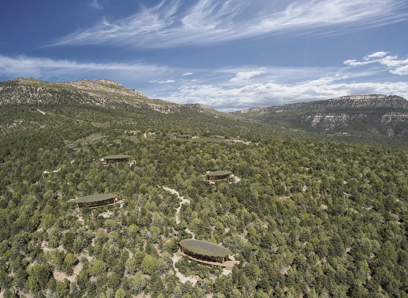 An aerial rendering of "Spirit," a resort planned by Zion Spirit Group set to open just one mile outside Zion National Park in 2022.