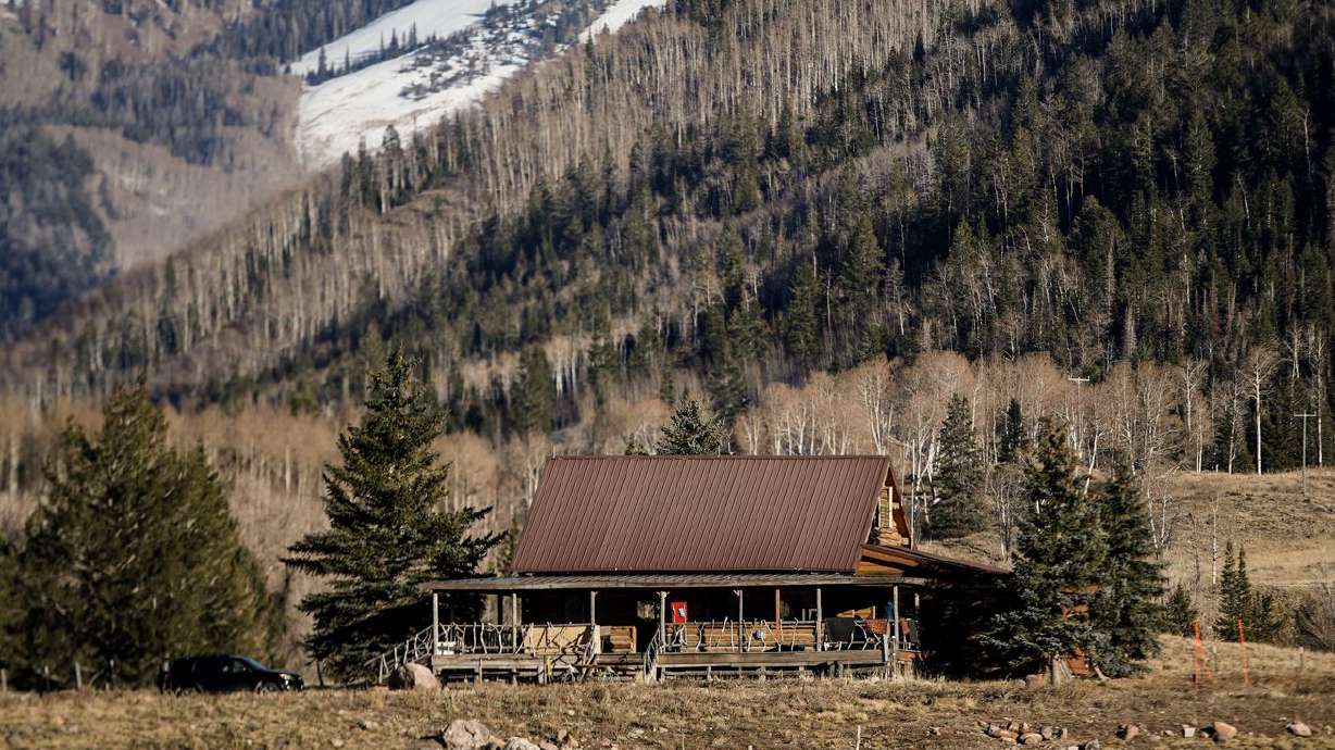 A cabin inside Thousands Peaks Ranch, where the TV series "Yellowstone” was shot, is pictured in Oakley, Summit County on Dec. 2.