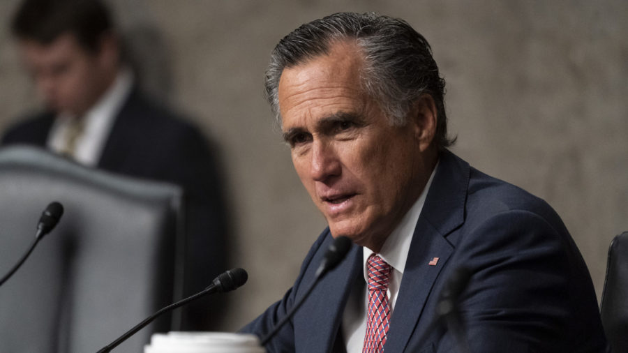 Sen. Mitt Romney, R-Utah, speaks during a hearing of the Senate Foreign Relations to examine U.S.-Russia policy on Capitol Hill in Washington Tuesday. Wednesday he told Utah’s Morning News the buildup of military troops on the border of Russia and Ukraine represents a hostile military act.