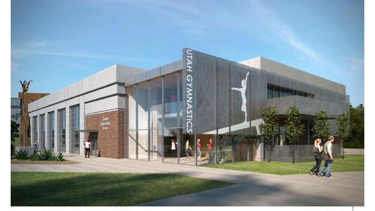 Artist rendering of the upgraded project of the Dumke Gymnastics Center on the University of Utah campus.