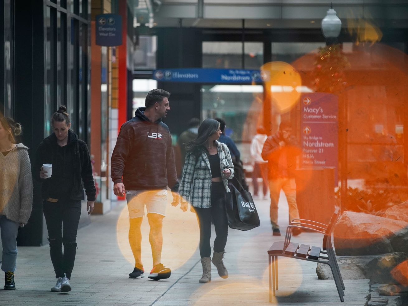 Shoppers walk through City Creek Center in Salt Lake
City on Wednesday.