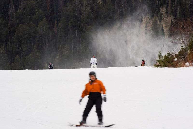 People ski at Solitude Mountain Resort on Dec. 6, in Big Cottonwood Canyon.