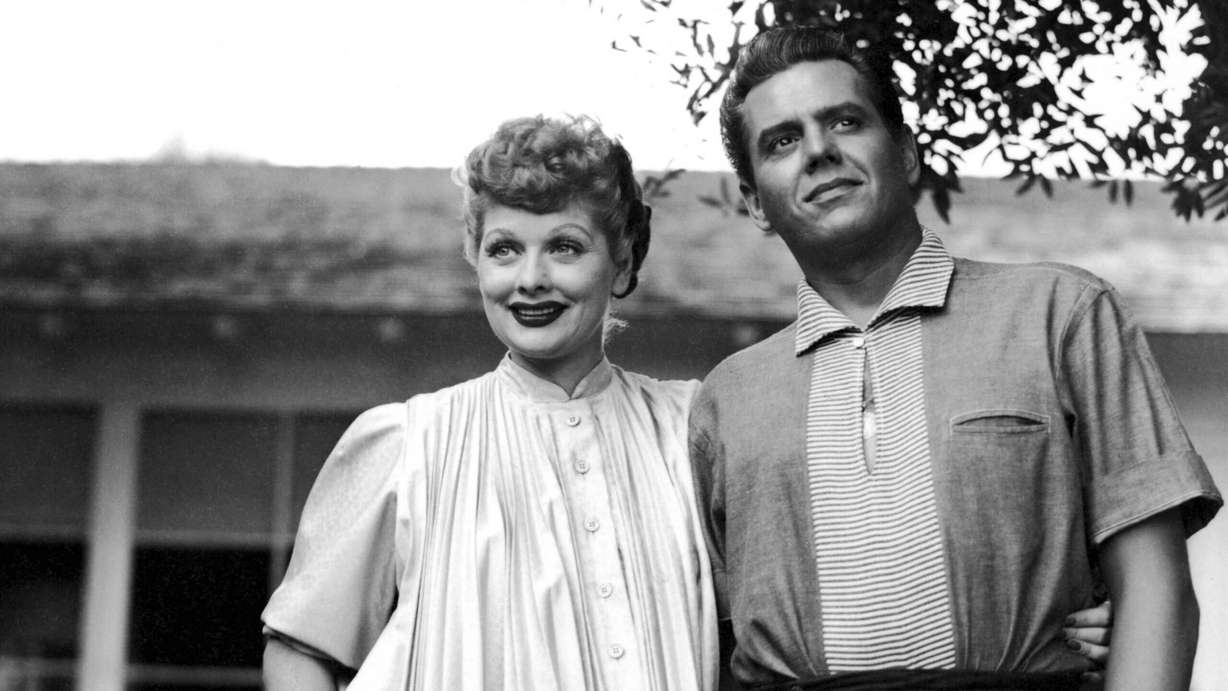 This image released by the Sundance Institute shows Lucille Ball, left, and Desi Arnaz in a scene from "Lucy and Desi," a documentary by Amy Poehler. The film will premiere at the 2022 Sundance Film Festival.