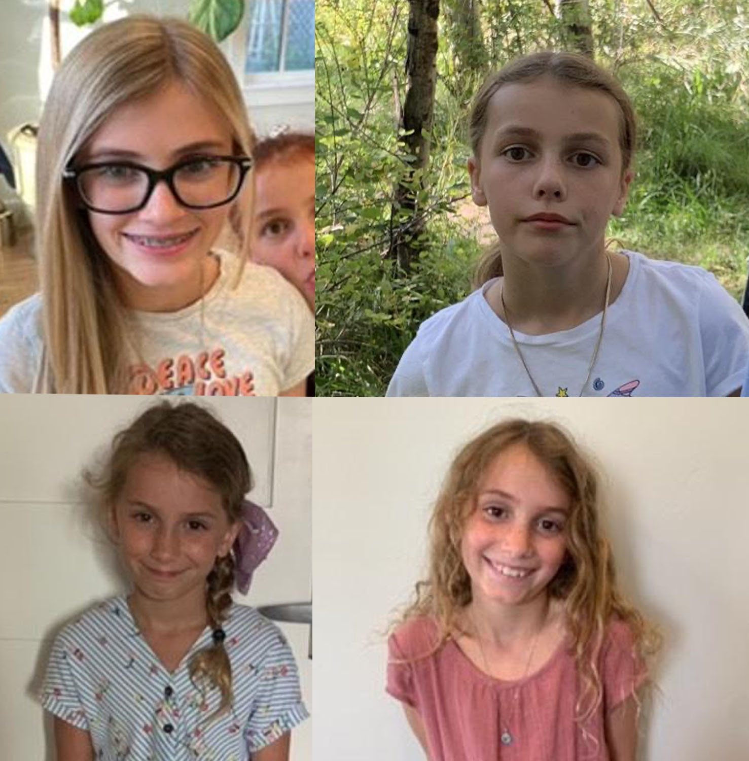 Top row from left to right: Hazelle, Berlynn. Bottom row from left to right: Autumn, and Adelyne. An Amber Alert was issued for the Brimhall girls early Sunday.