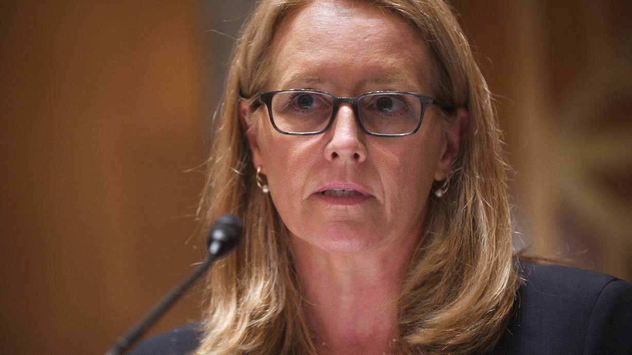 Deanne Criswell, here testifying during a confirmation hearing on March 25, Sunday said that powerful storms are the 'new normal' in an era of climate change.