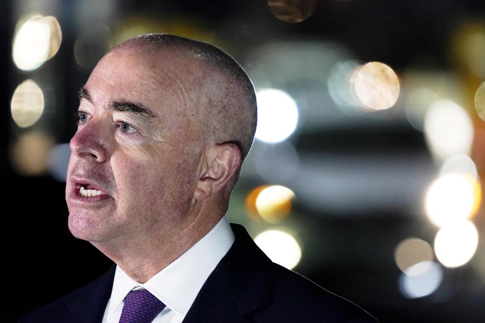 Secretary of Homeland Security Alejandro Mayorkas speaks Dec. 7 in San Diego. The Associated Press sought answers Monday from the Department of Homeland Security on its use of sensitive government databases for tracking international terrorists to investigate as many as 20 American journalists, including an acclaimed AP reporter. 
