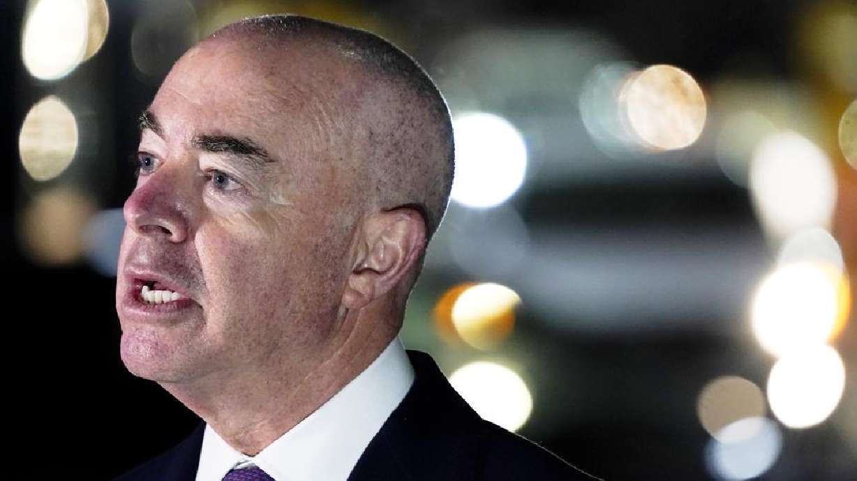 Secretary of Homeland Security Alejandro Mayorkas speaks Dec. 7 in San Diego. The Associated Press sought answers Monday from the Department of Homeland Security on its use of sensitive government databases for tracking international terrorists to investigate as many as 20 American journalists, including an acclaimed AP reporter.