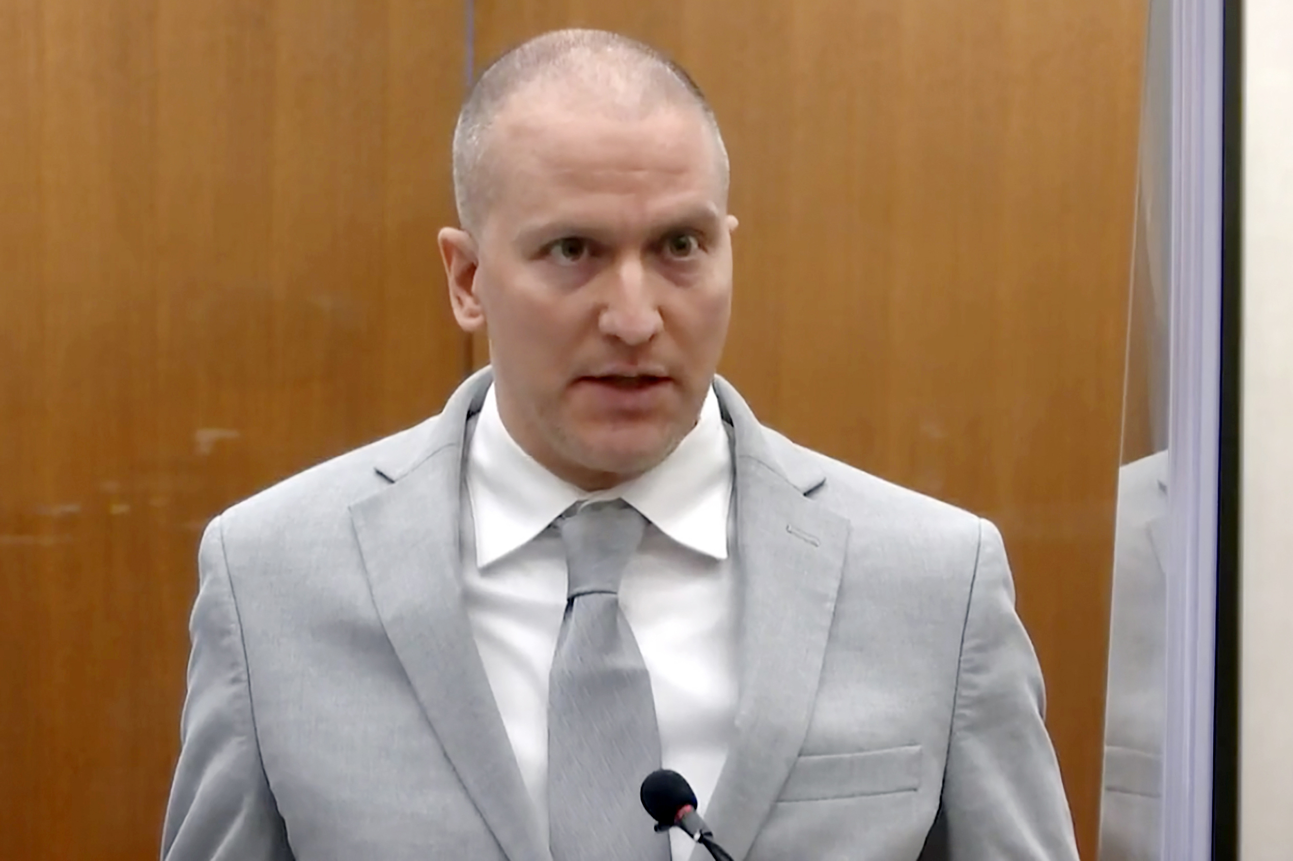 Former Minneapolis police Officer Derek Chauvin addresses the court during sentencing at the Hennepin County Courthouse in Minneapolis on June 25. Chauvin appears to be on the verge of pleading guilty to violating George Floyd's civil rights.
