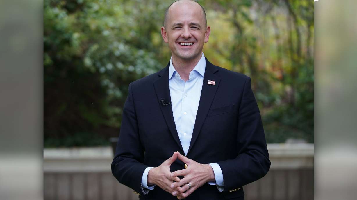 Evan McMullin poses for a photo in Salt Lake City on
Oct. 5, 2021. According to a new poll, most voters still don’t know
what they think about McMullin as he now tries to win Sen. Mike
Lee’s seat in the U.S. Senate.