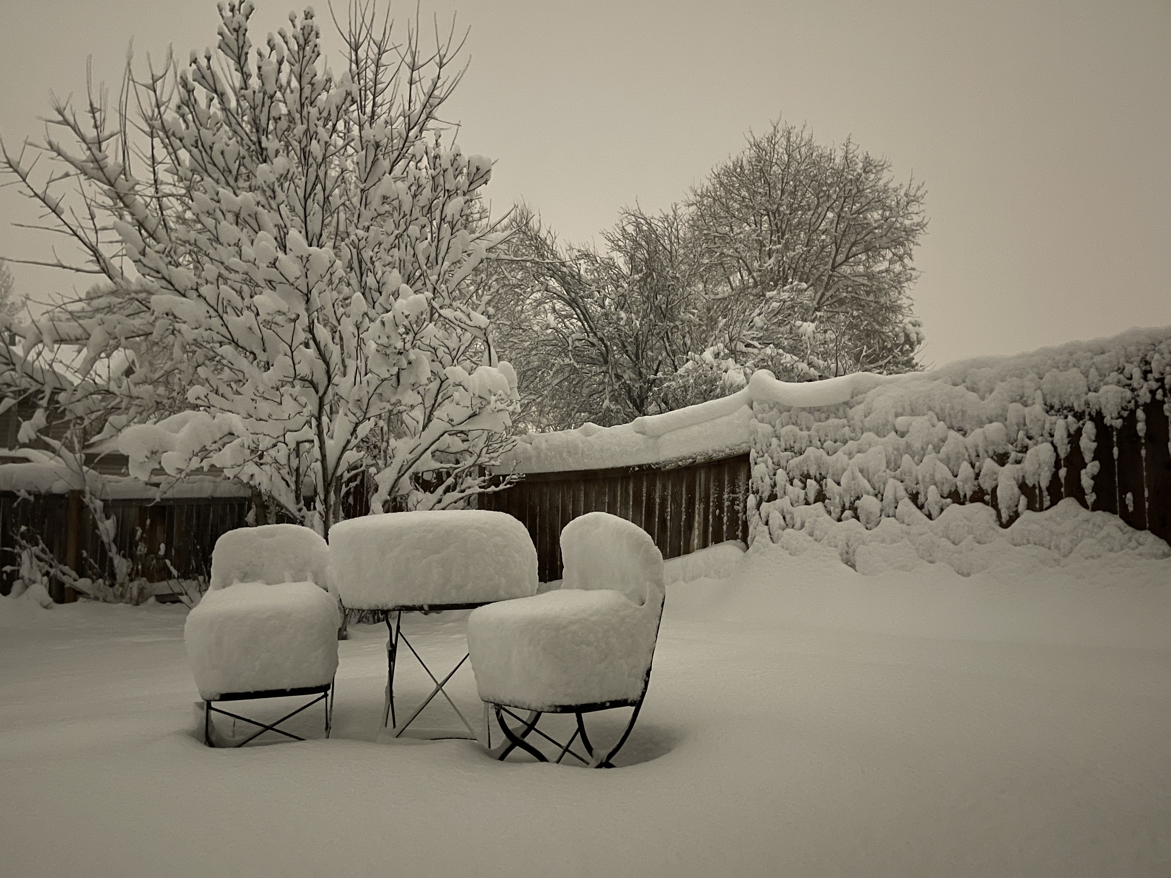 More than a foot of snow fell in Sandy, Utah, during the overnight storm that ended Wednesday morning.