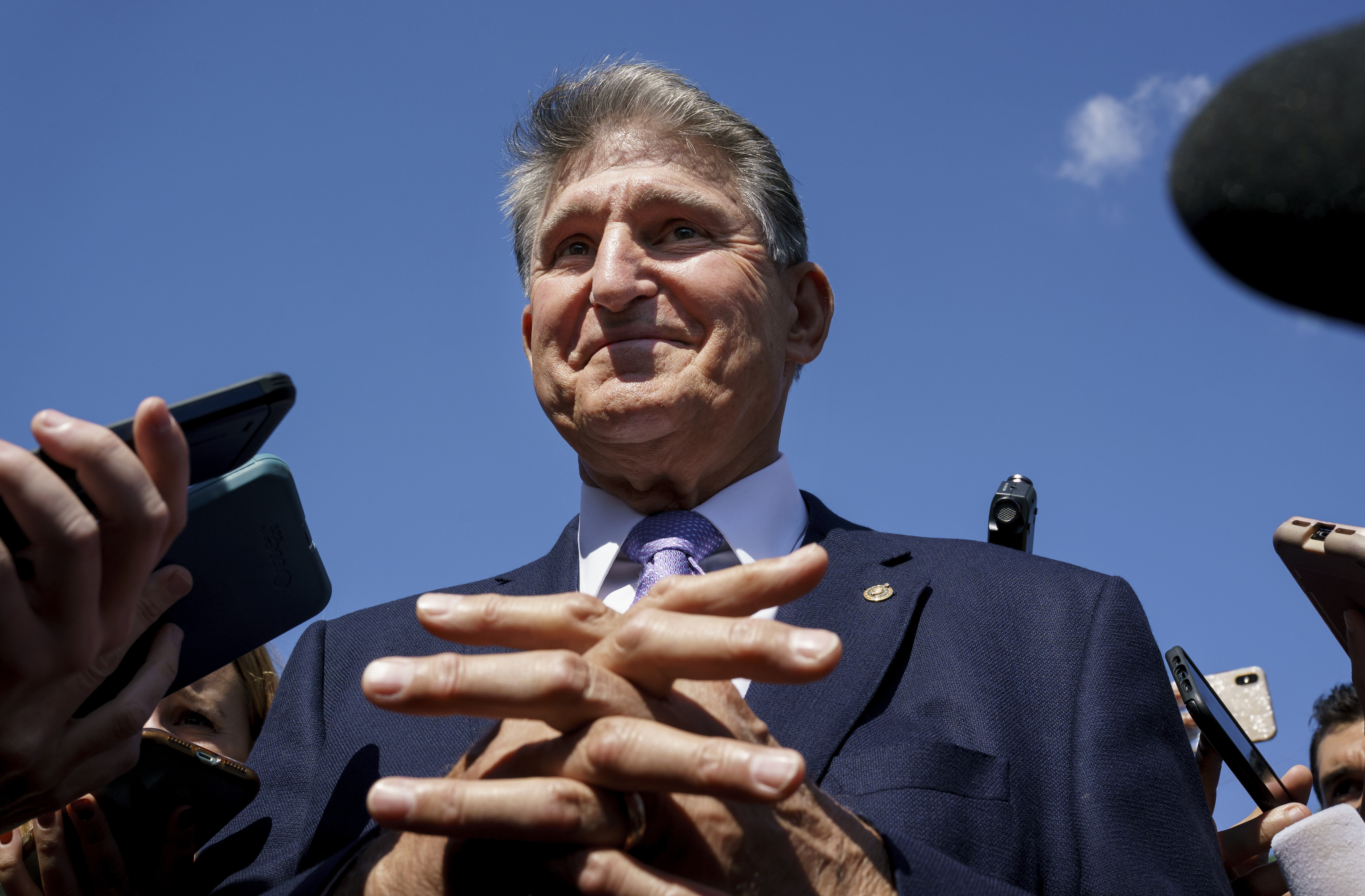Sen. Joe Manchin, D-W.Va., at the Capitol in Washington, D.C., on Sept. 30. Despite months of being courted and cajoled, Manchin is still not a yes on President Joe Biden's $2 trillion domestic package.
