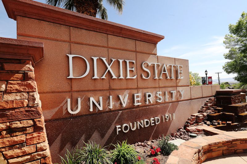 Dixie State University in St. George is pictured on April 9. After several possible names, state
lawmakers settled on Utah Tech University during a special
legislative session in November.