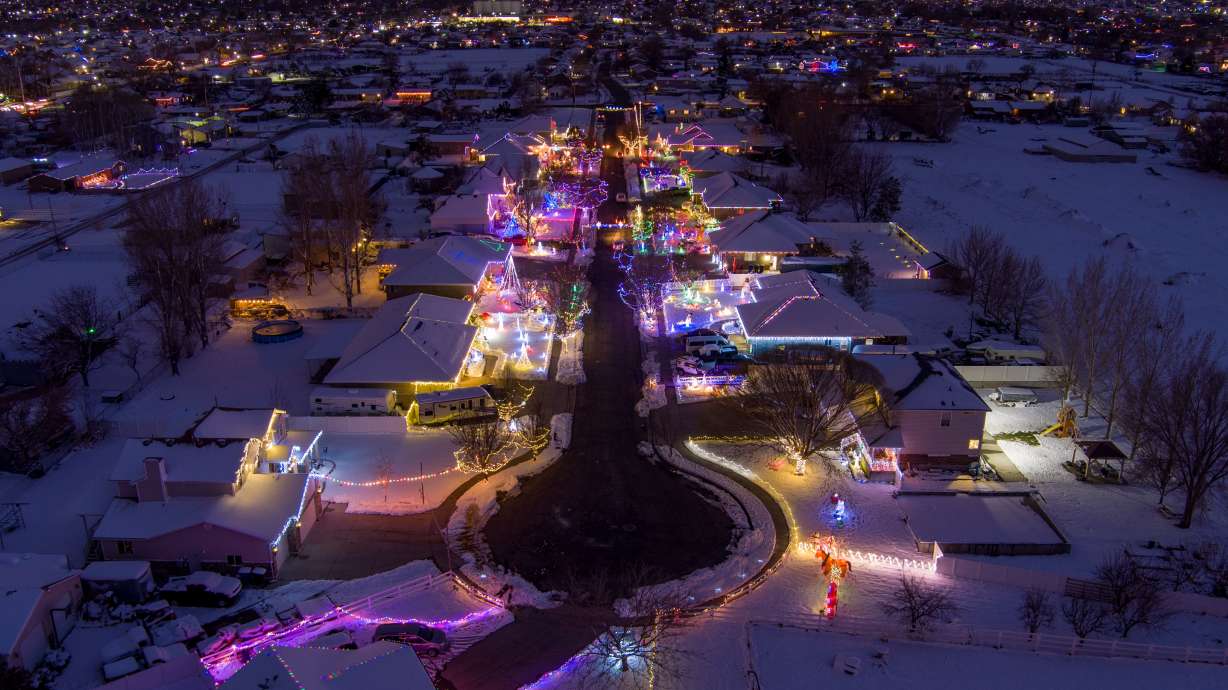 The entire street of Miracle Cove (7350 W. 3100 S.) in Magna is lit up throughout the holiday season.