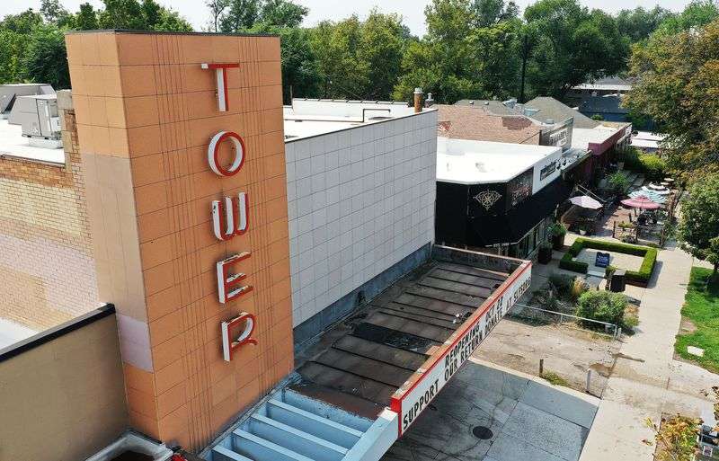 The Tower Theatre in Salt Lake City is pictured on Friday, Aug. 27. The Salt Lake Film Society oversees one of
the biggest art house cinema operations in the country but last
spring shut its doors due to COVID-19. The society has developed
and launched its own custom streaming platform.