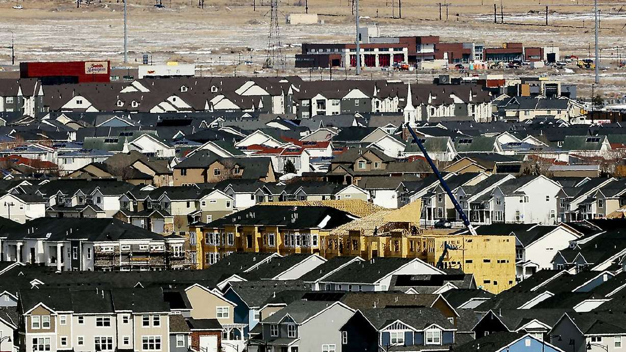 New apartments under construction in Herriman are pictured on Monday, Feb. 22.