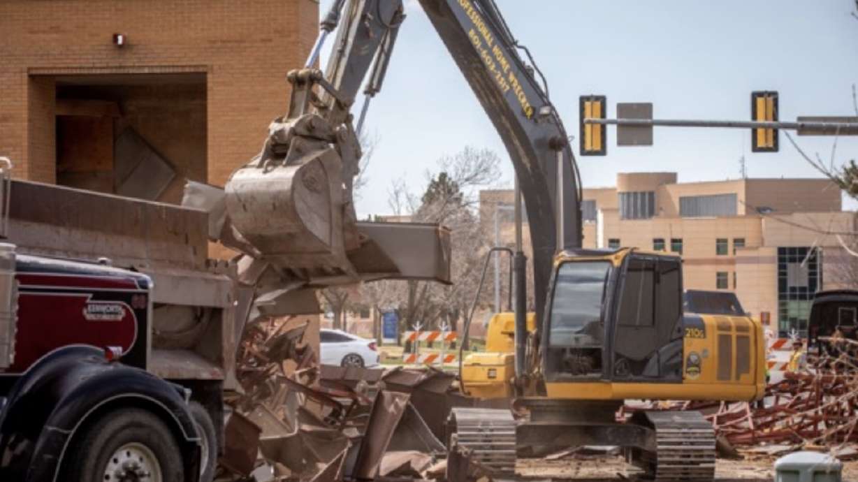 An undated photo of the construction of a new Ogden Express station near Weber State University in 2021. The next phase of the project begins Monday with a section of 25th Street in Ogden.