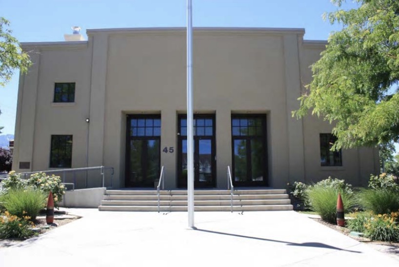 An undated photo of the Fillmore Armory exterior. The building was constructed in the 1930s.