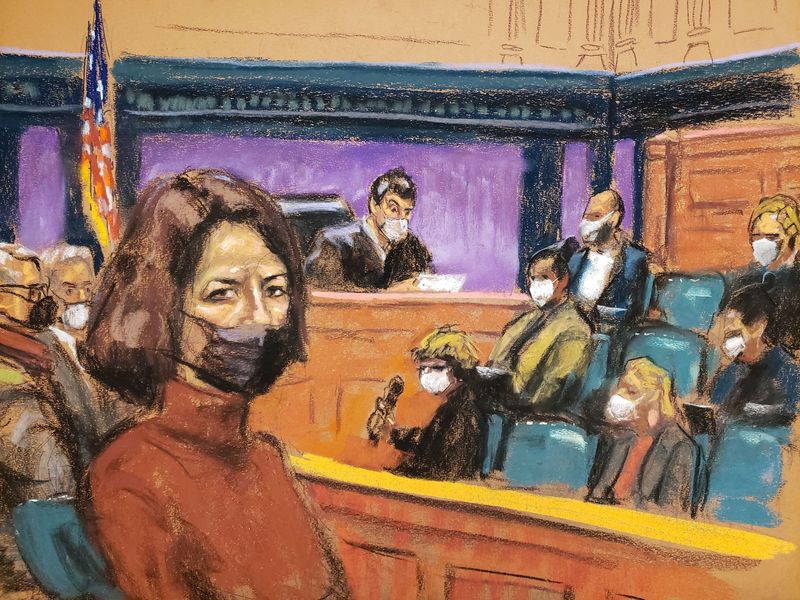 Jeffrey Epstein associate Ghislaine Maxwell sits as the guilty verdict in her sex abuse trial is read in a courtroom sketch in New York City Wednesday. Experts say she will struggle to clear the high legal bar needed to overturn the verdict.